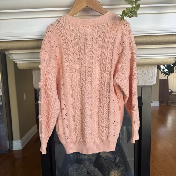 NWT a/mama Peach Knit Oversized Cardigan Girls Size 4/5 - Picture 5 of 5